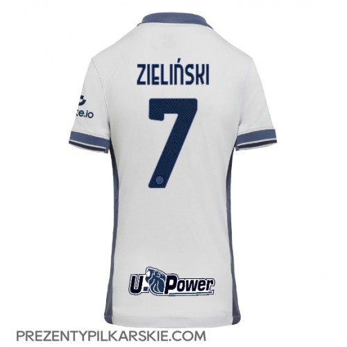 Stroje piłkarskie Inter Milan Piotr Zielinski #7 Koszulka Wyjazdowej dla damskie 2024-25 Krótki Rękaw